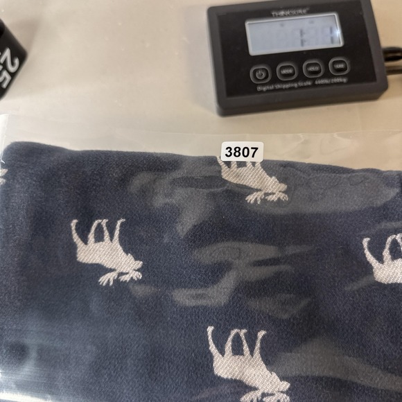 Abercrombie & Fitch Moose Pants Mens Medium Navy Print Lounge Sleep Cotton - Picture 14 of 14